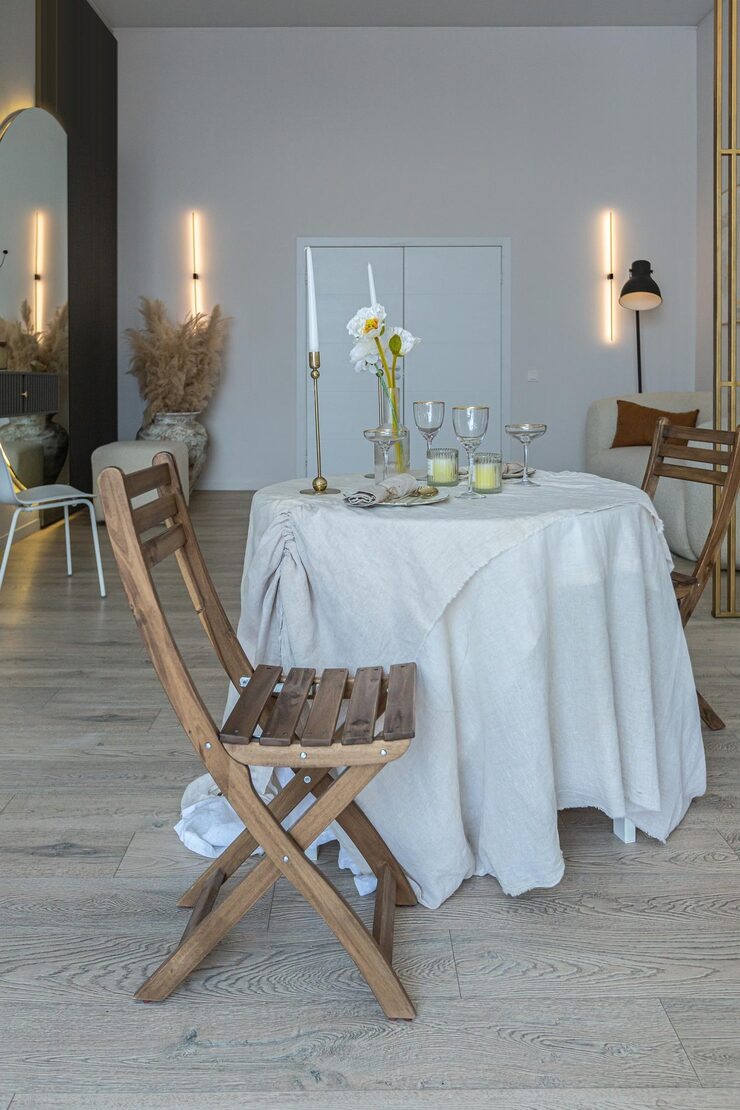 Table Covers Cloth Romantic Is Served Two Kitchen Bright Openplan Apar by Orient Uniforms for customers in Dubai, Abu Dhabi, Sharjah, Ajman and across the UAE